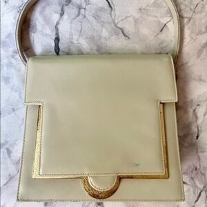 Vintage Handbag Cream & Gold
